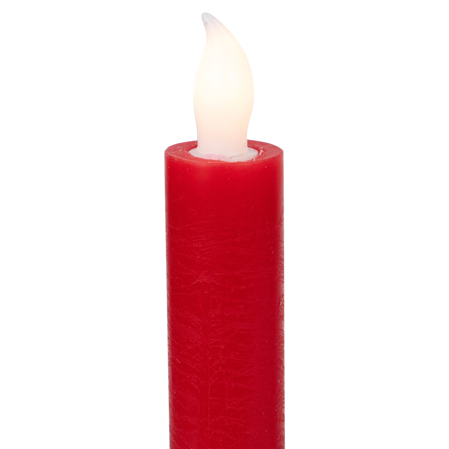 Northlight LED Flickering Flameless Taper Christmas Candles - 9.75&#x22; - Red - Set of 4