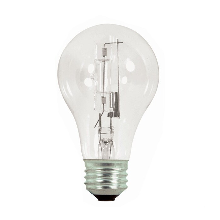 Satco S2404 72w 120v A-Shape A19 Clear Dimmable eXcel Halogen Light Bulb - 2 Pack