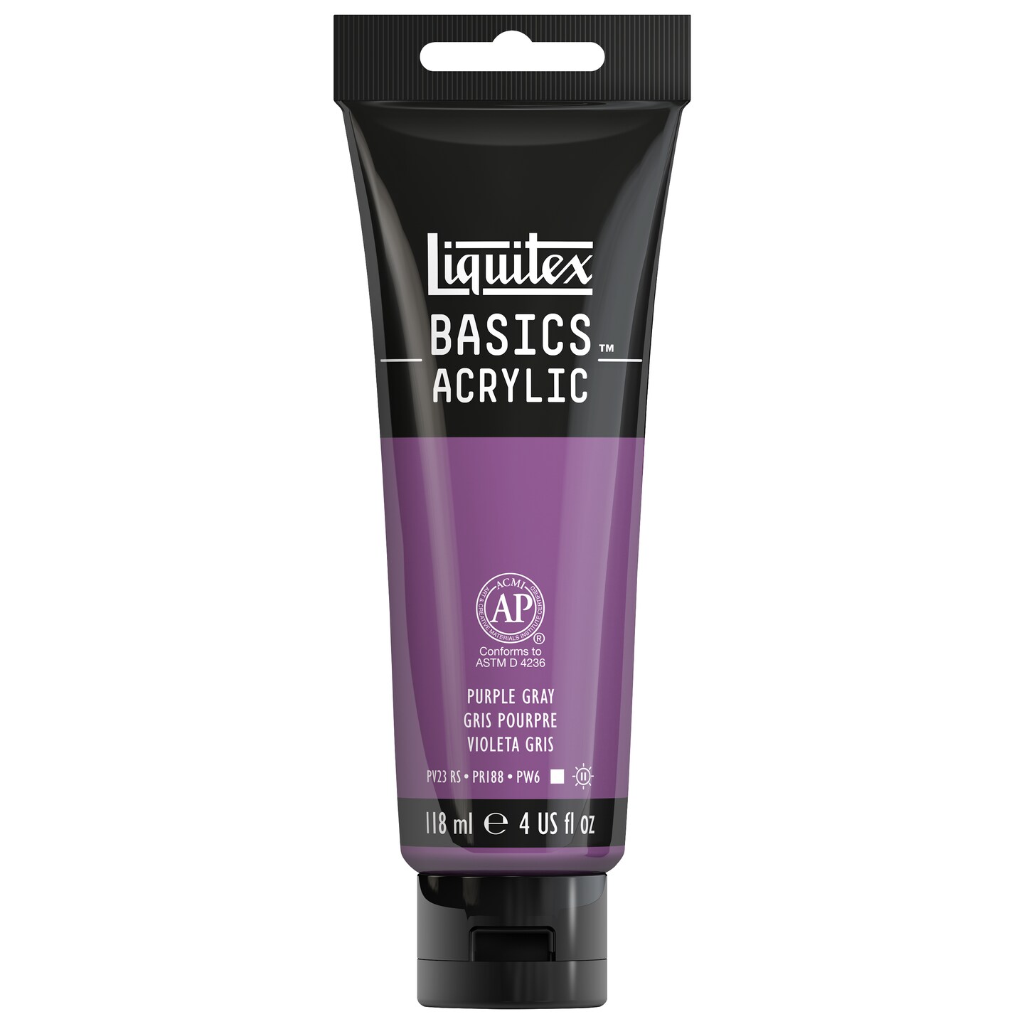 Liquitex Basics Acrylic Color, 4 Oz. Tube, Purple Gray