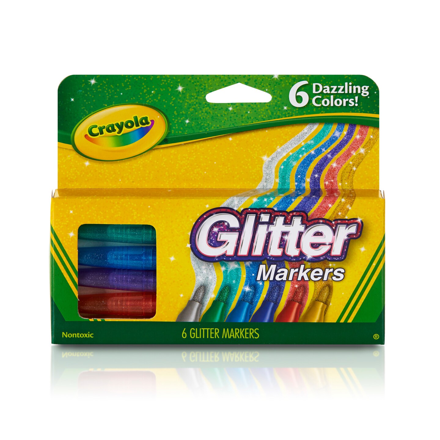 Crayola - Glitter Marker 6-Color Set