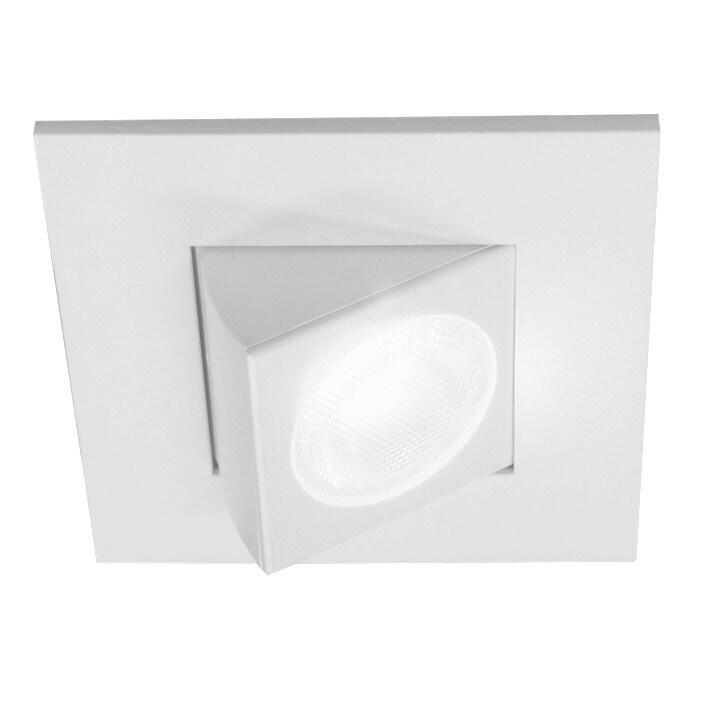 NICOR 2 in. Square Eyeball LED Downlight 3000K Soft White 696Lm with White Trim