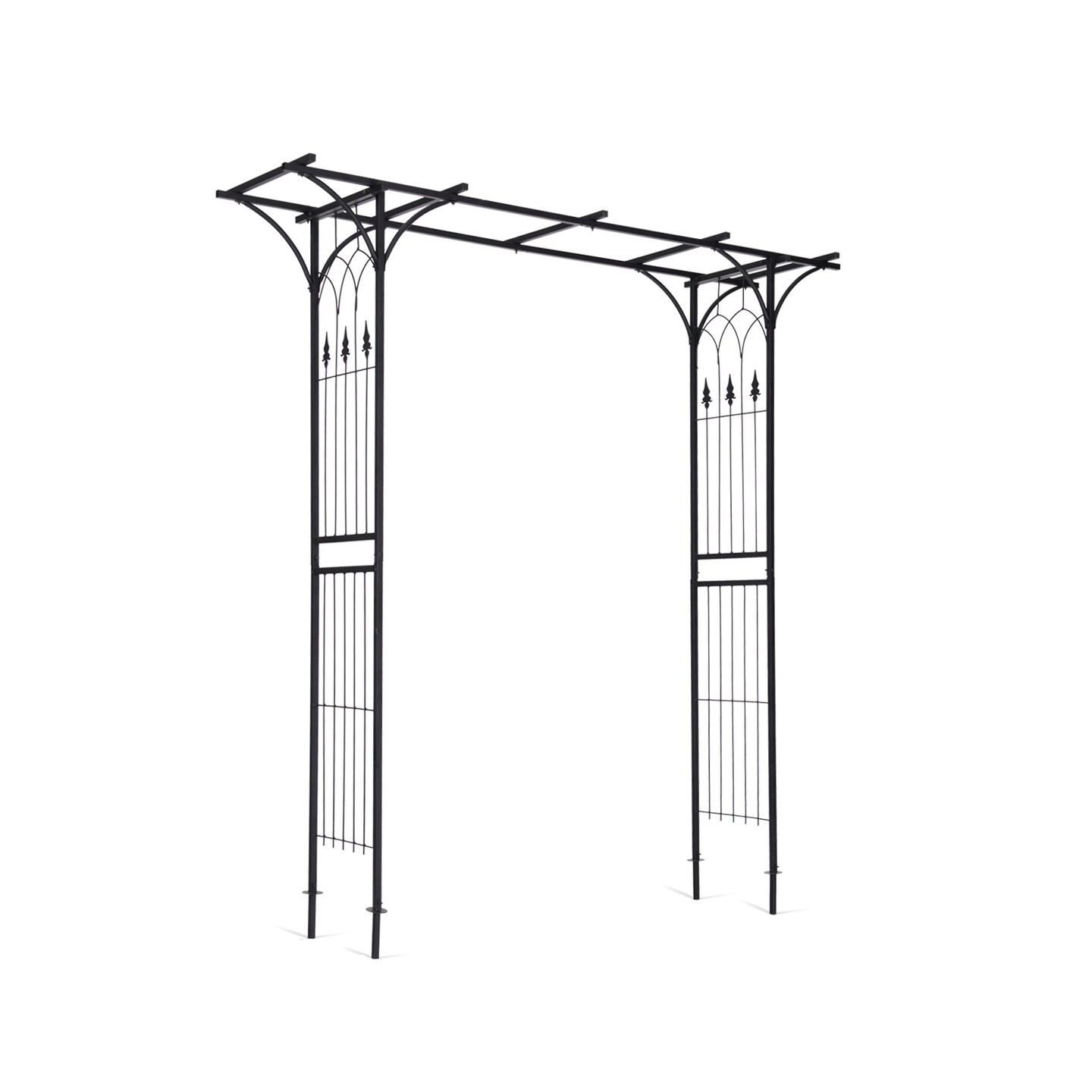 Black Steel Garden Archway for Climbing Plants Party Decor Weddings or Outdoor Use