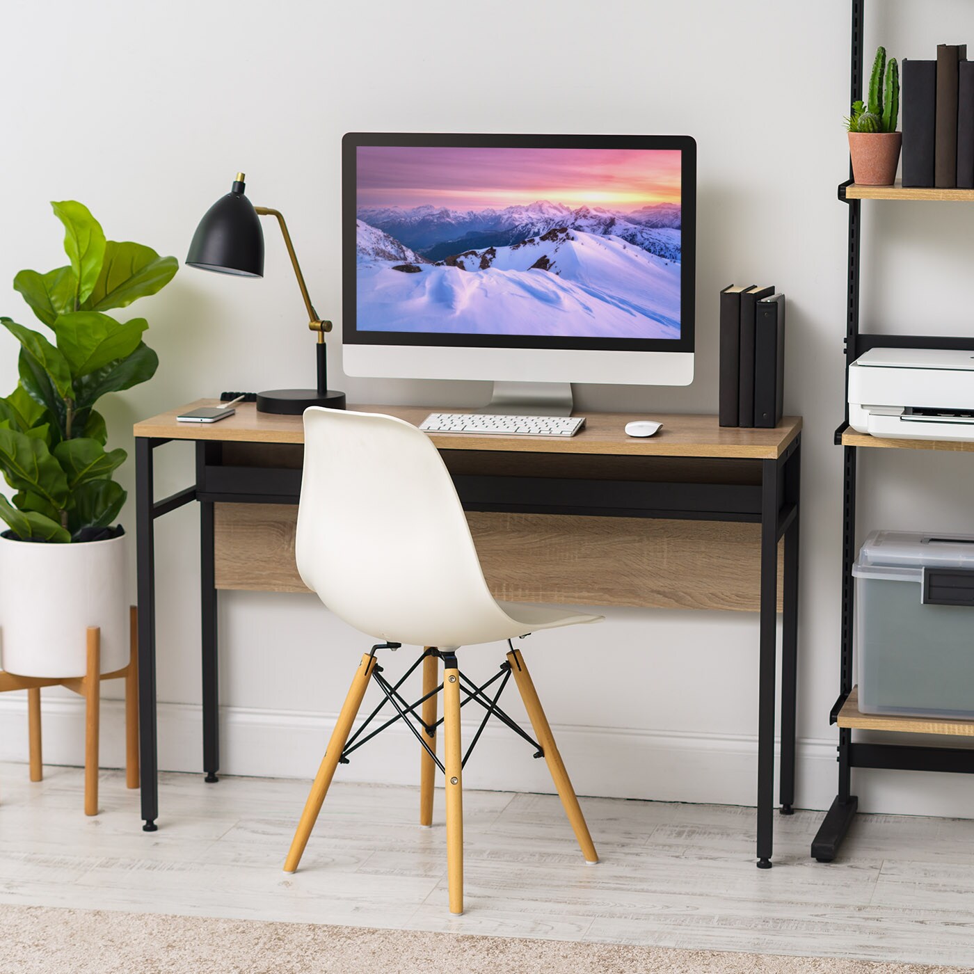 IRIS USA Office Computer Desk Table with Organizer and Cable Tray