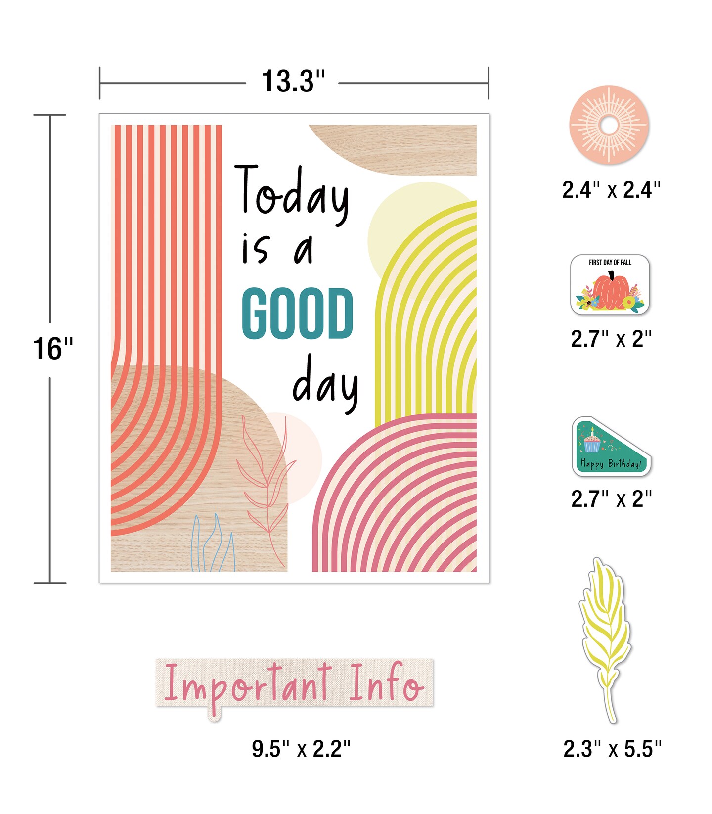 Carson Dellosa True to You Modern Calendar 137 pc Set, Classroom and Monthly Headers, Holidays, Birthdays, Number Cover Ups, Mandalas, and More Boho Decor for Bulletin Board and Wall Decor