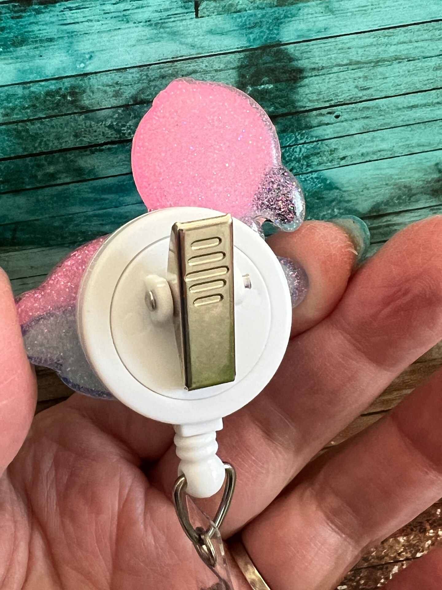 Pool Float Summer Badge Reel, Free Shipping,Teacher Appreciation,  Veterinary Clinic, Medical Clinic, Healthcare Worker,Flamingo Pool Float