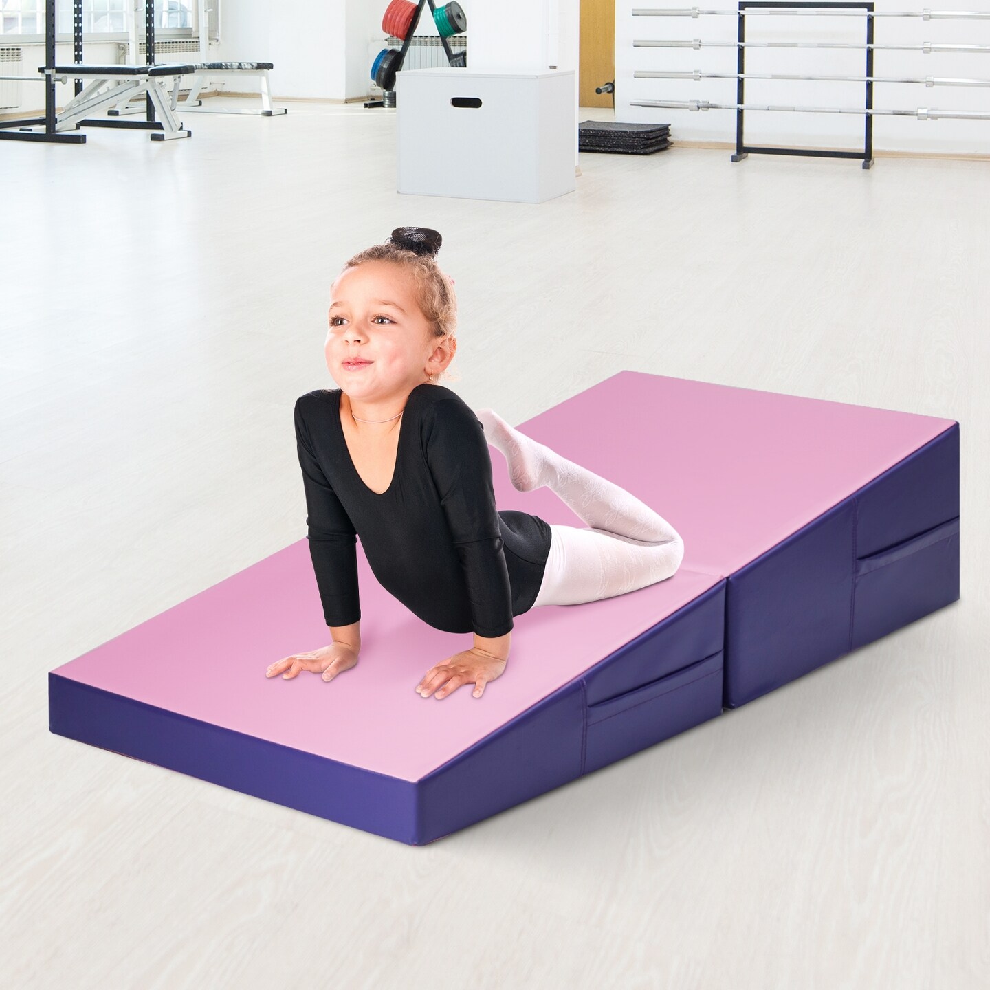 Tumbling Incline Gymnastics Exercise Folding Wedge Ramp Mat