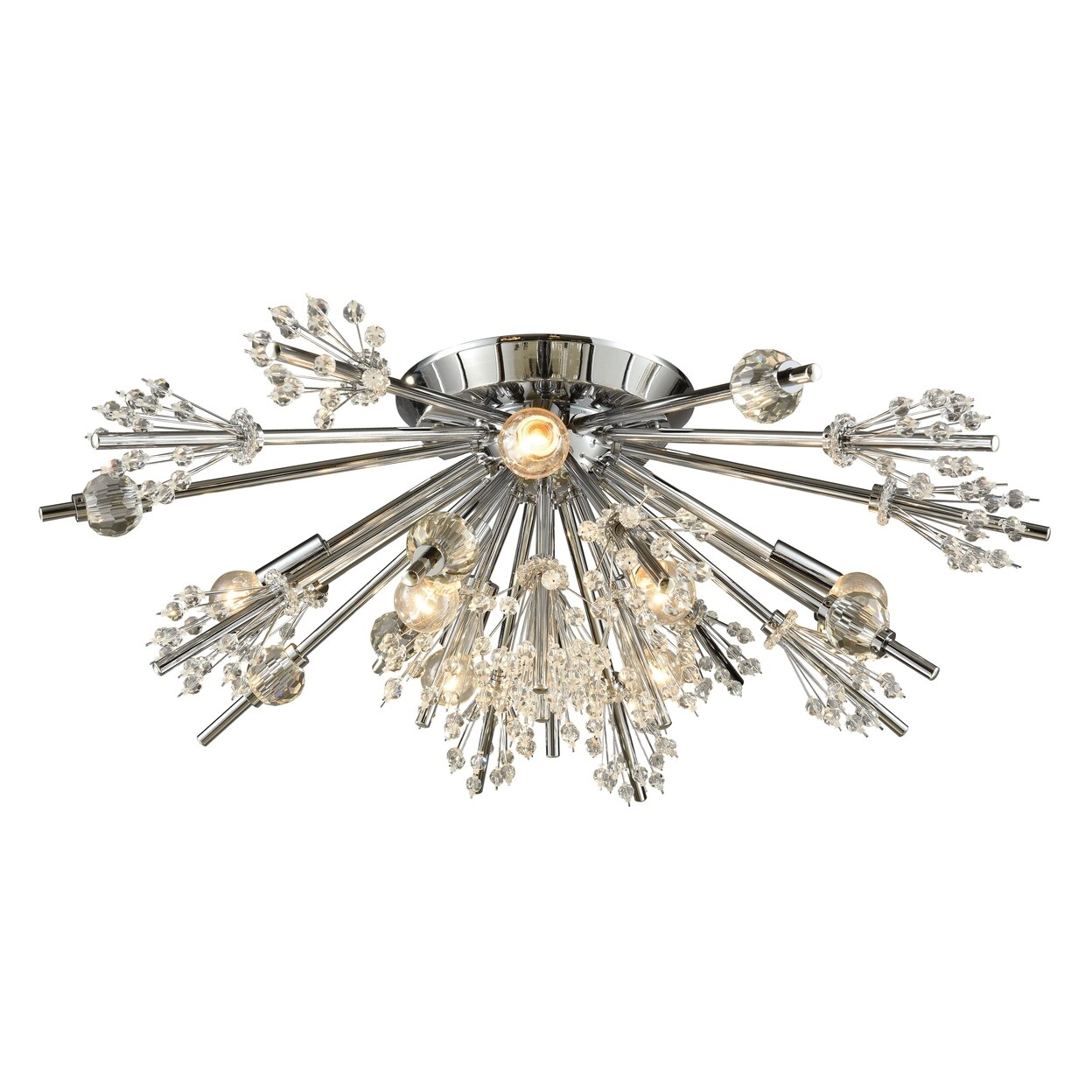 Starburst 26 Wide 8-Light Semi Flush Mount
