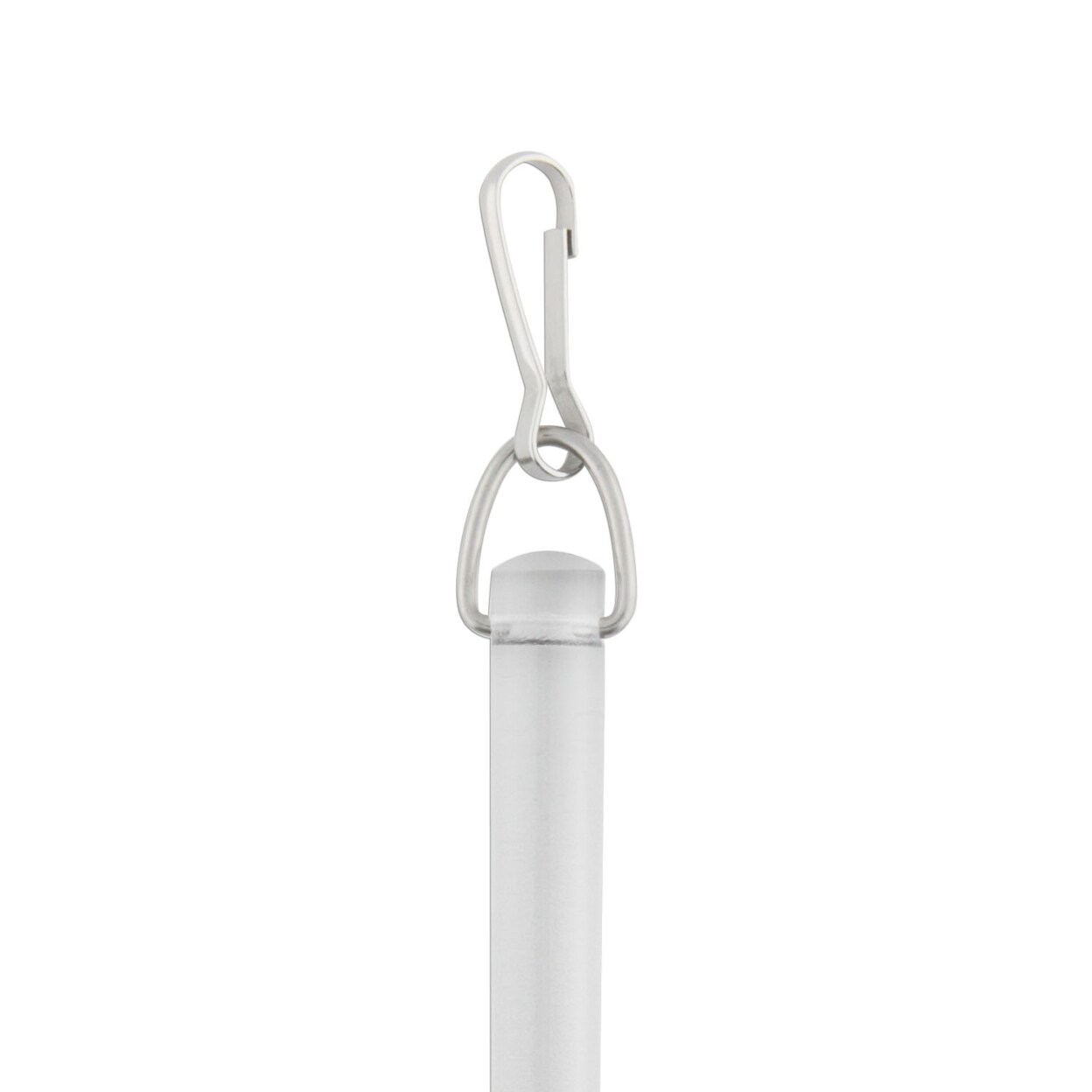 Rod Desyne 1 by 2&#x22; Smooth Clear PVC Baton with Metal Snap - 36 inch