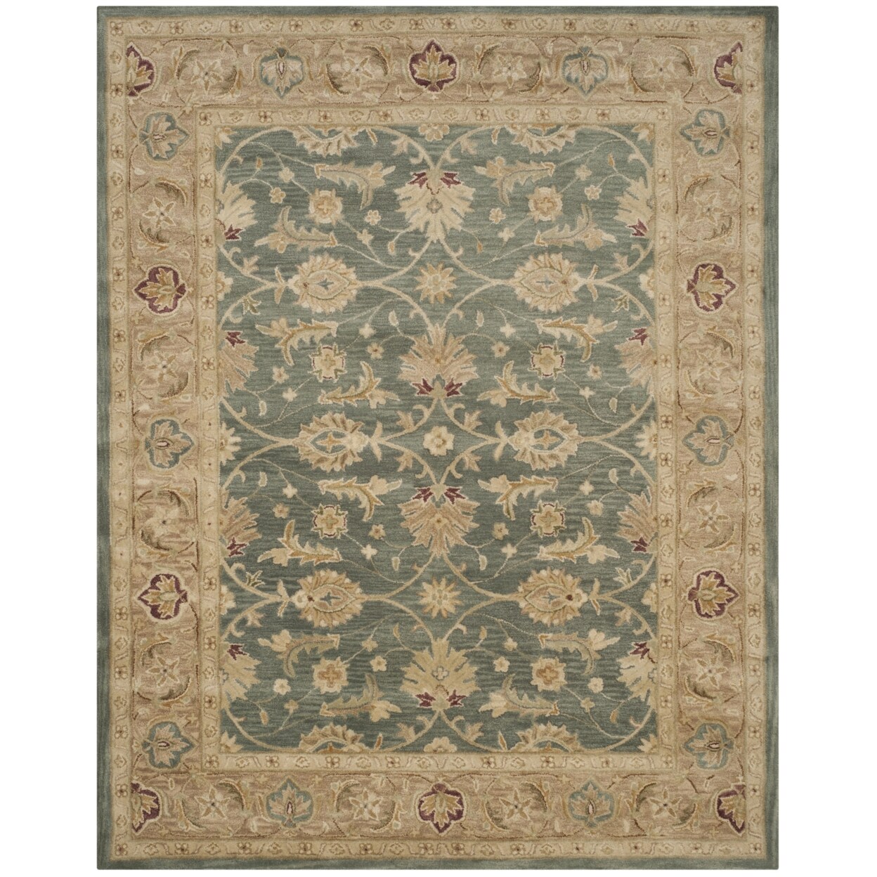 Safavieh Antiquity At849b Handmade Teal Blue   Taupe Rug 