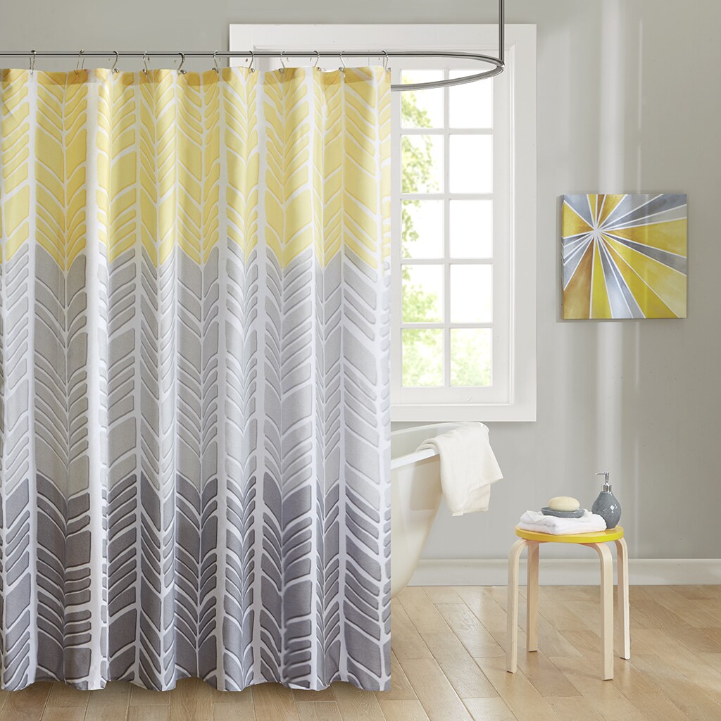 Gracie Mills   100% Microfiber Printed Shower Curtain