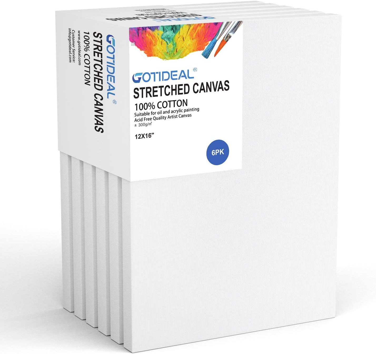 GOTIDEAL Canvas Boards for Painting Multi Pack, Primed 5x7, 8x10