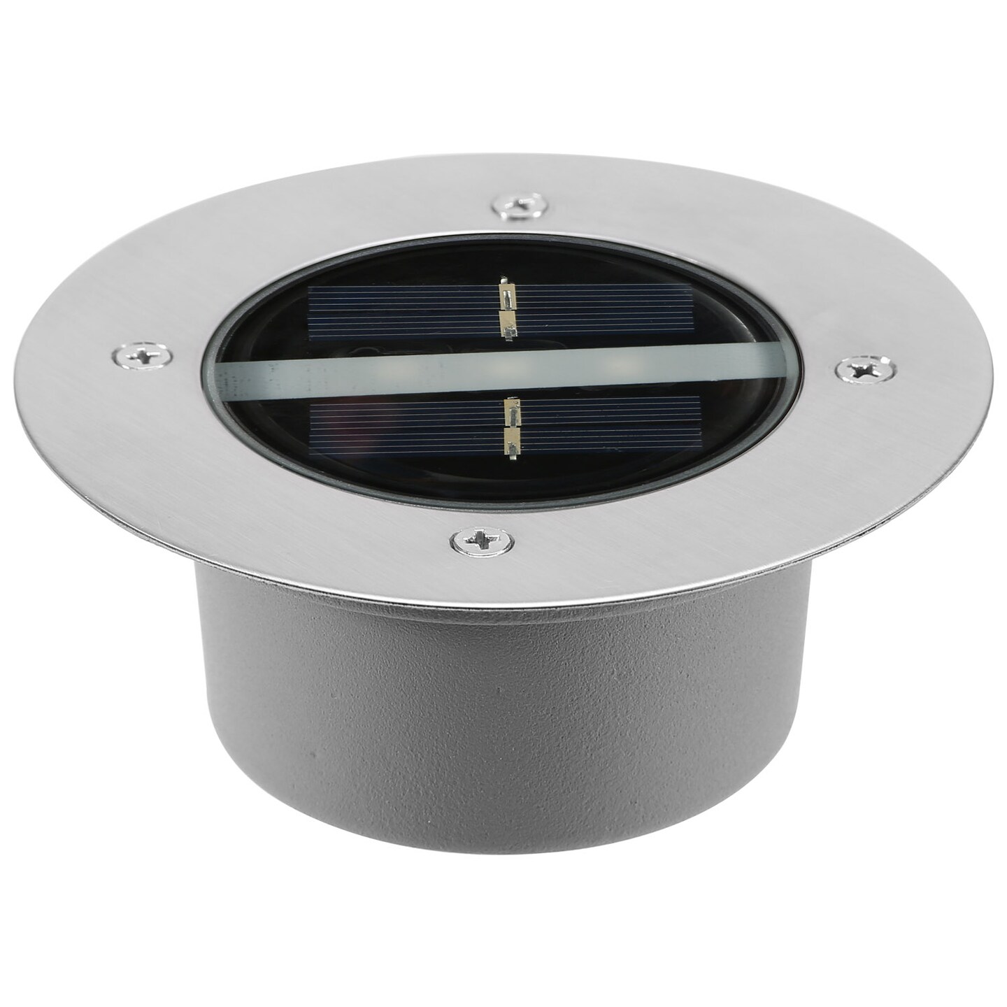 Solar Led Disk Lights Ip44 Waterproof Light Sensor Auto On Off Garden Yard