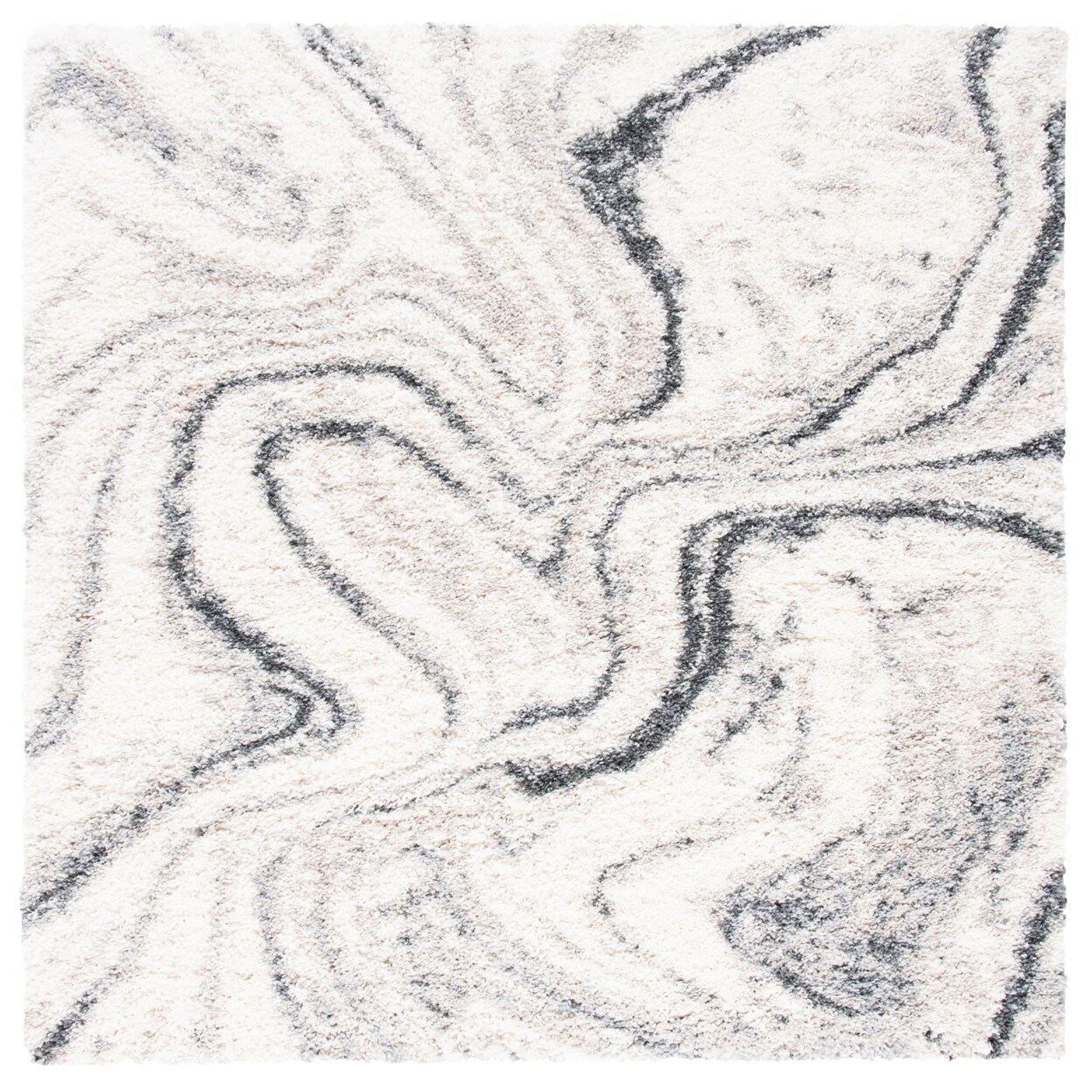 Safavieh Fnt848a Fontana Shag 800 Ivory / Grey