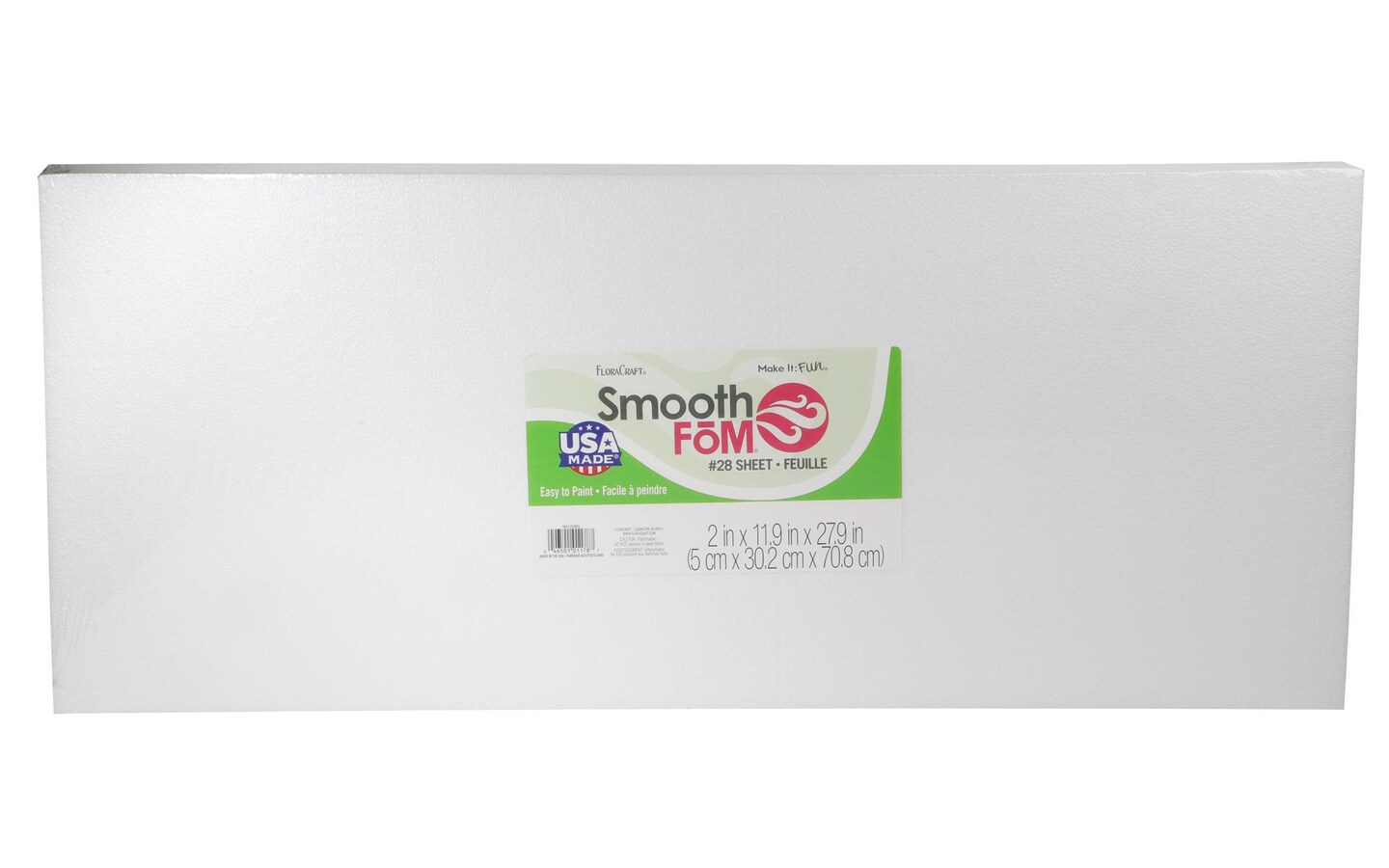 FloraCraft Foam SmoothFom Sheet 2x12x28&#x22;