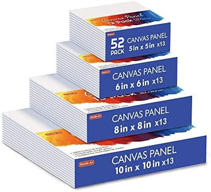 White Paper canvas 10x10 inch (4 pcs) : Non-Brand 