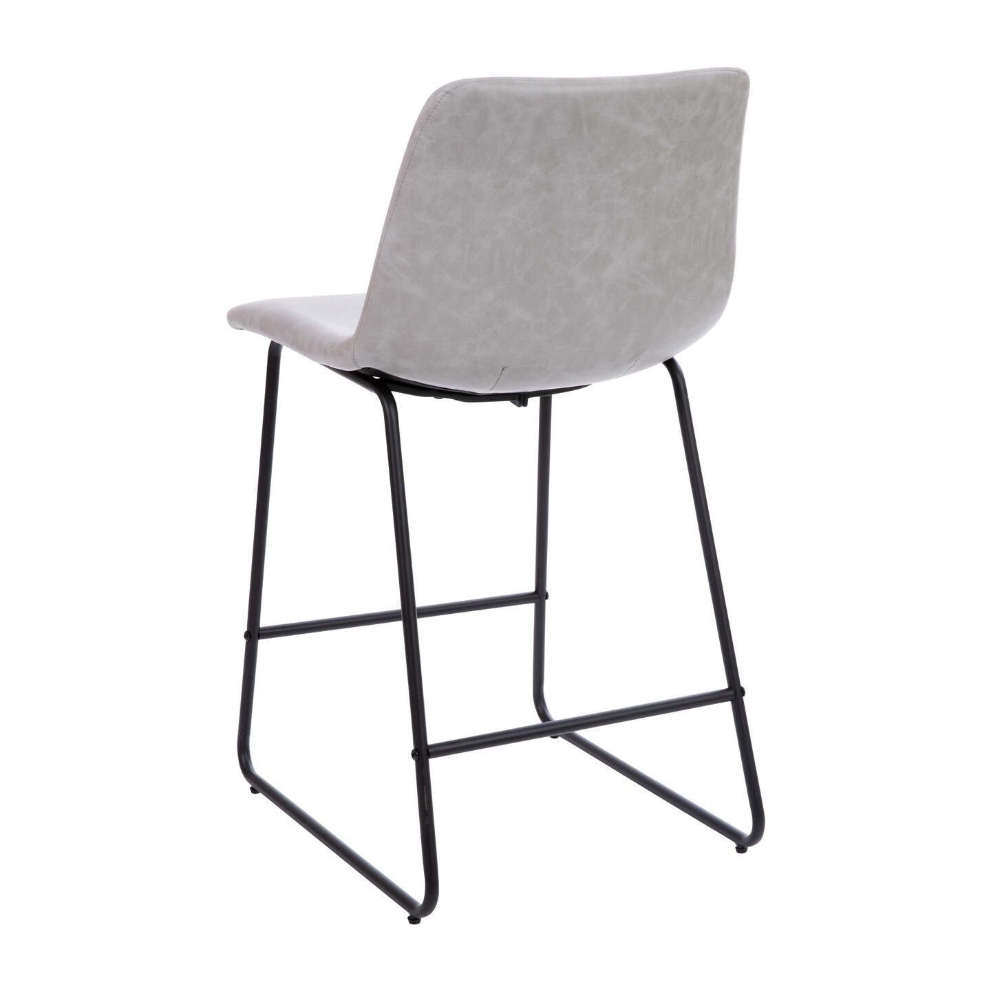 Merrick Lane 24 inch Faux Counter Height Bucket Seat Stools, Set of 2
