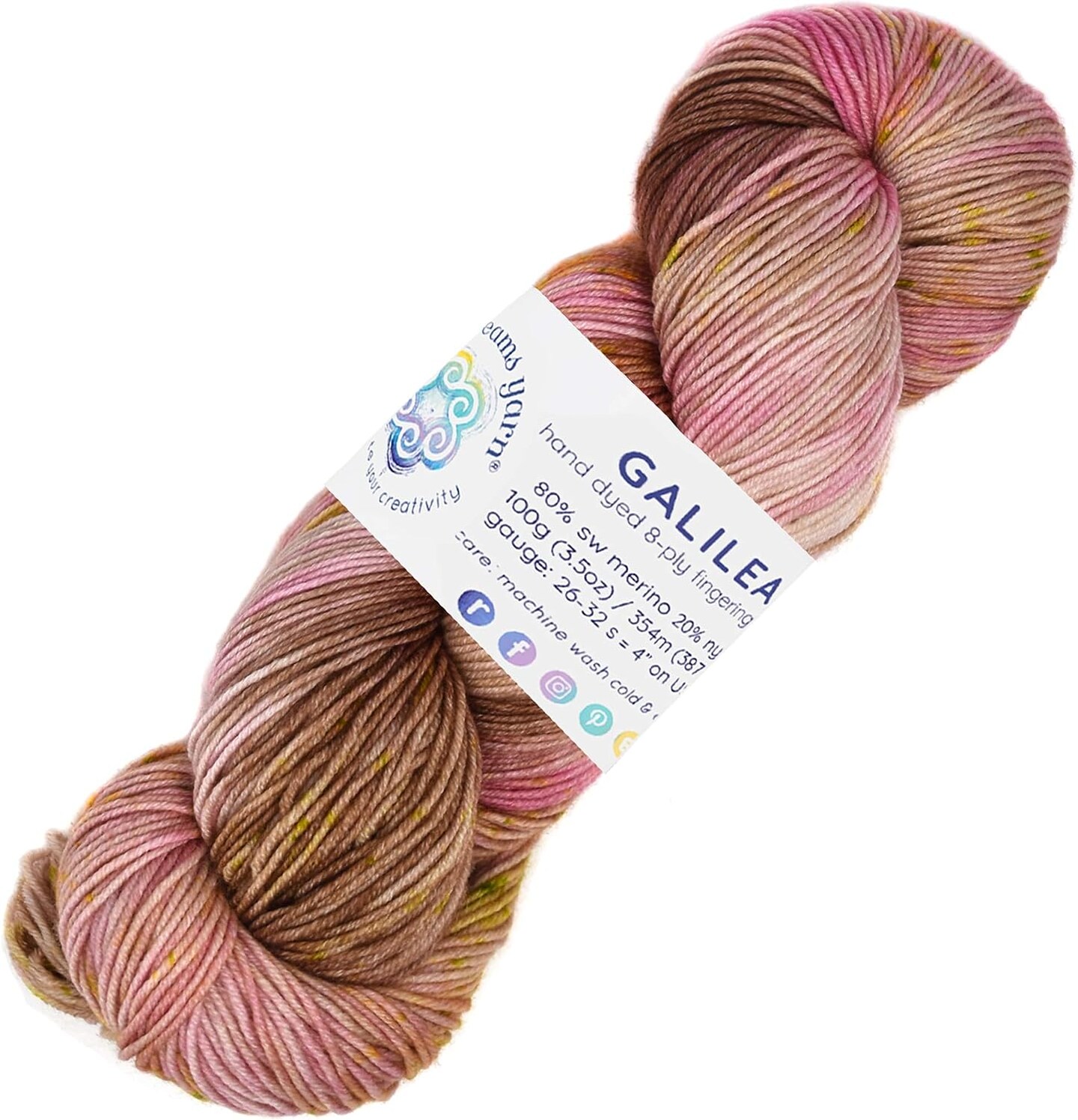 Living Dreams Yarn Galilea: Colorful Superwash Merino Sock Yarn. Super Soft and Strong. Hand Dyed to Perfection