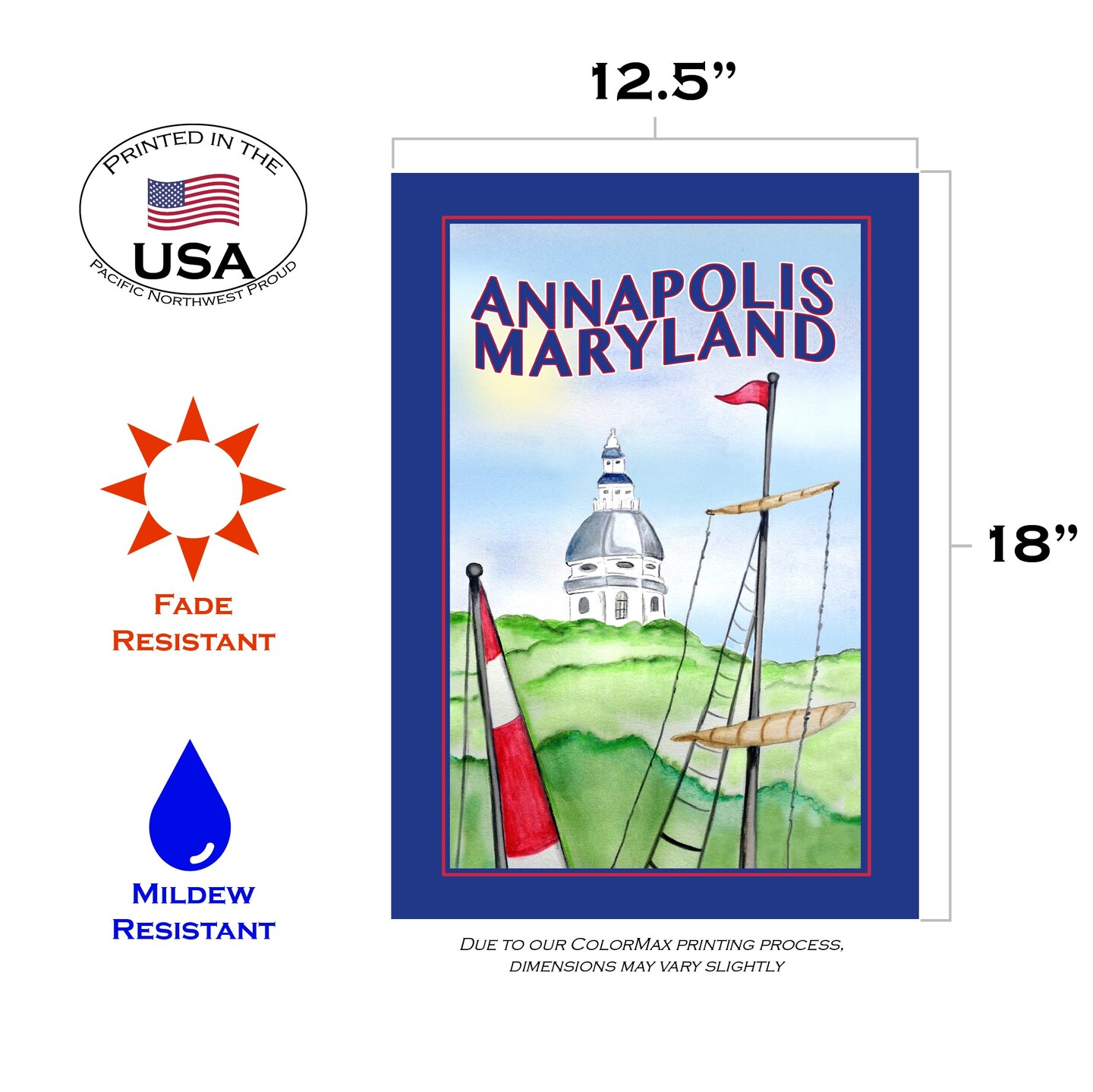 Annapolis Maryland Decorative Annapolis Maryland Flag