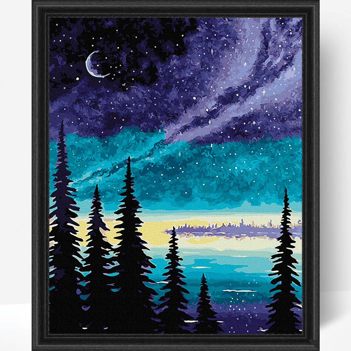 Adbrain Night Lake Kit &#x26; Frame Paint by Number Kit