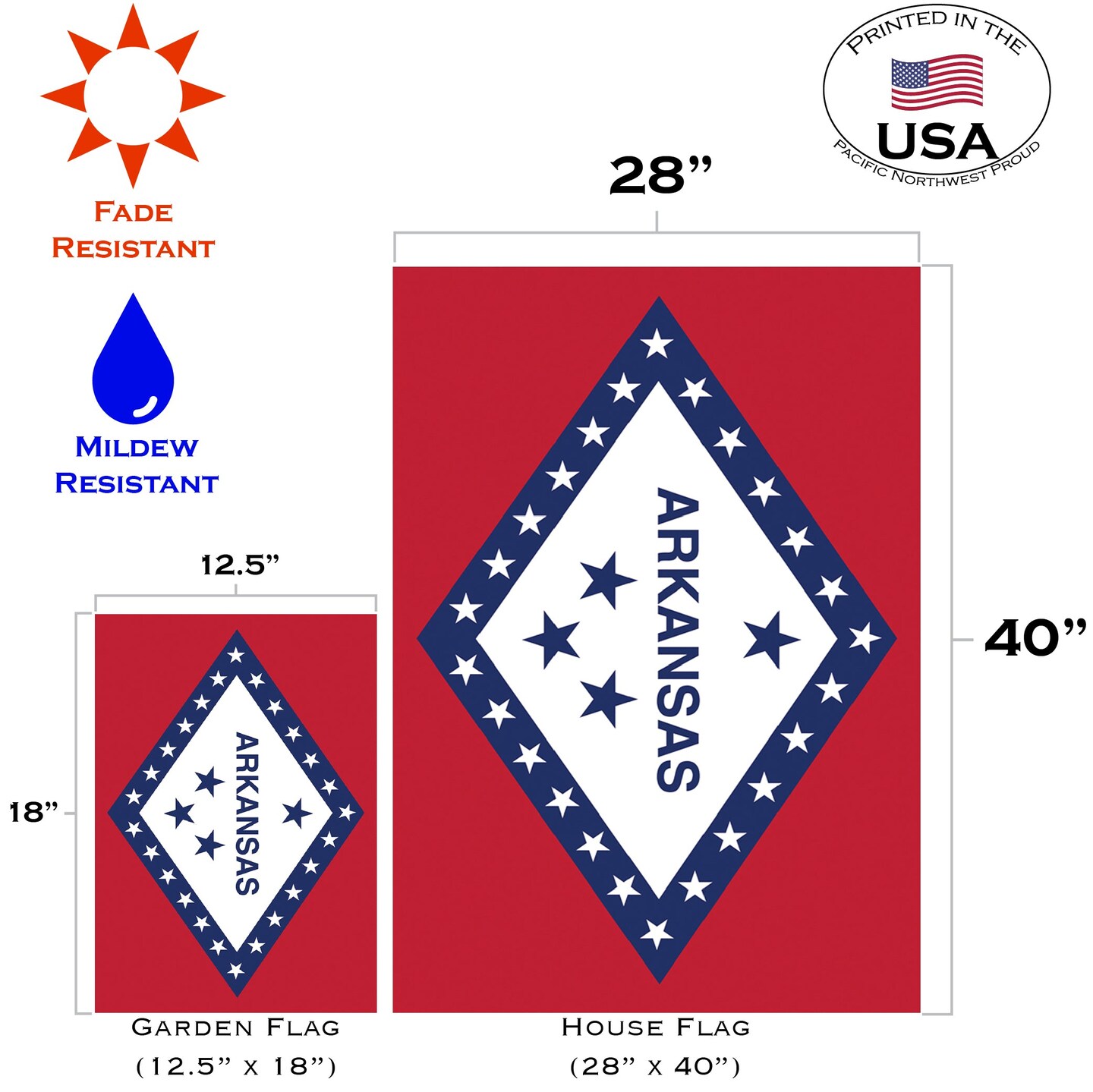 Arkansas State Flag Decorative  Flag