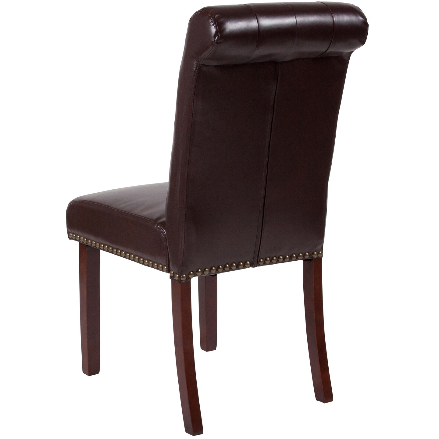Merrick Lane Falmouth Upholstered Parsons Chair with Nailhead Trim