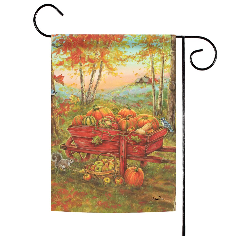 Harvest Wheel Barrow Decorative Fall Flag | Michaels