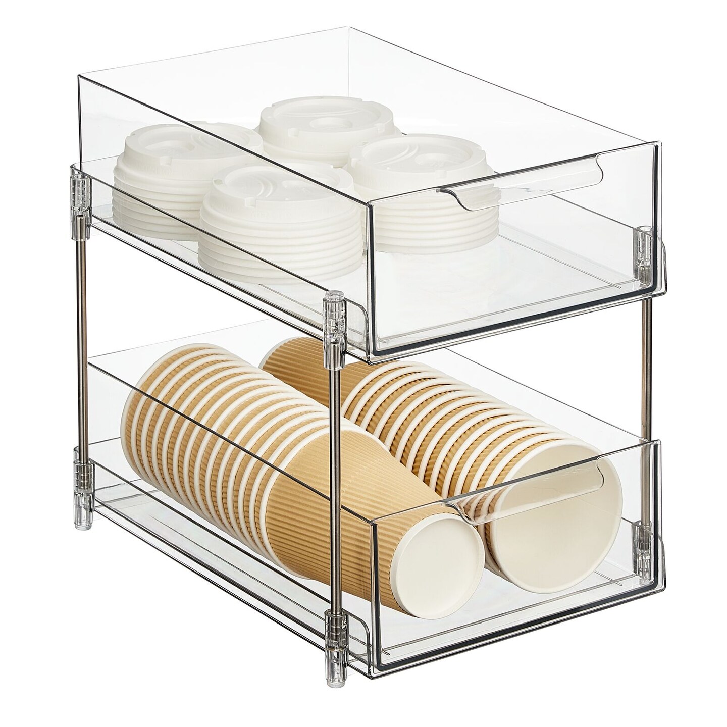 mDesign Nate Home by Nate Berkus Plastic Storage Bin for Pantry, 2