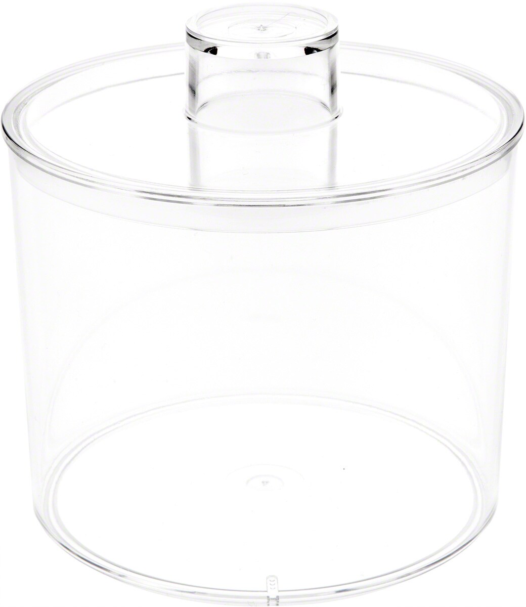 Pioneer Plastics 273C Clear Round Plastic Container with Lid, 4.0625" W