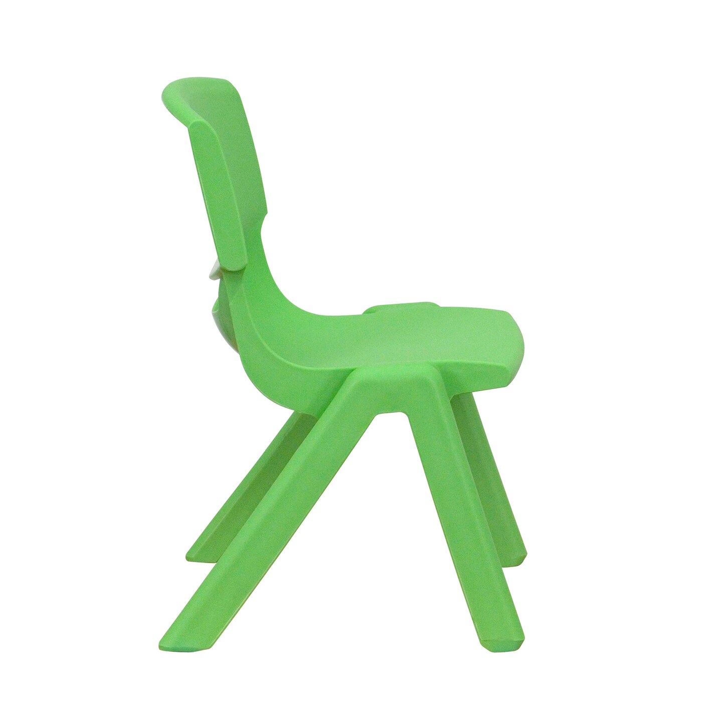 Emma and Oliver 2 Pack Plastic Stackable School Chair with 10.5"H Seat, Preschool Chair