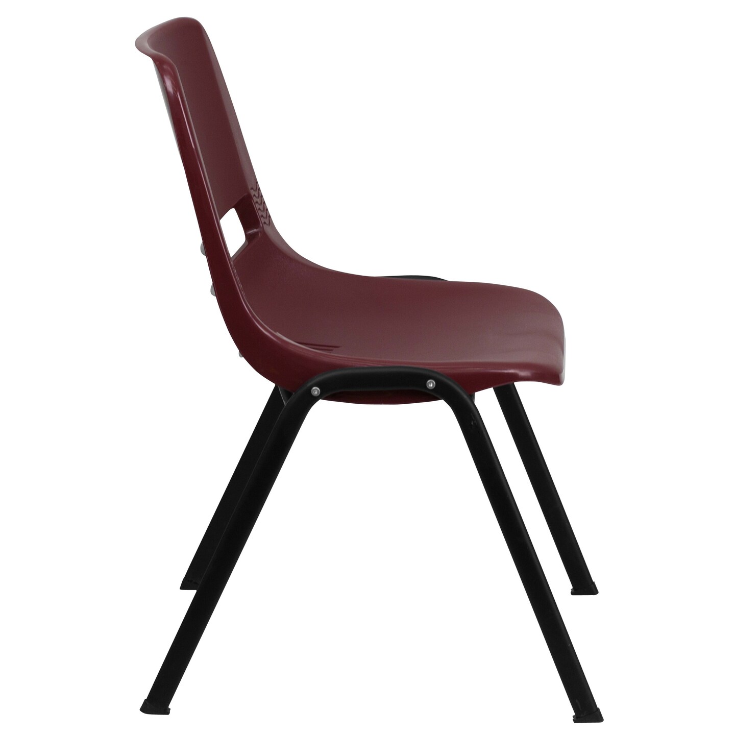 Emma and Oliver Ergonomic Shell Student Stack Chair - Classroom Chair / Office Guest Chair