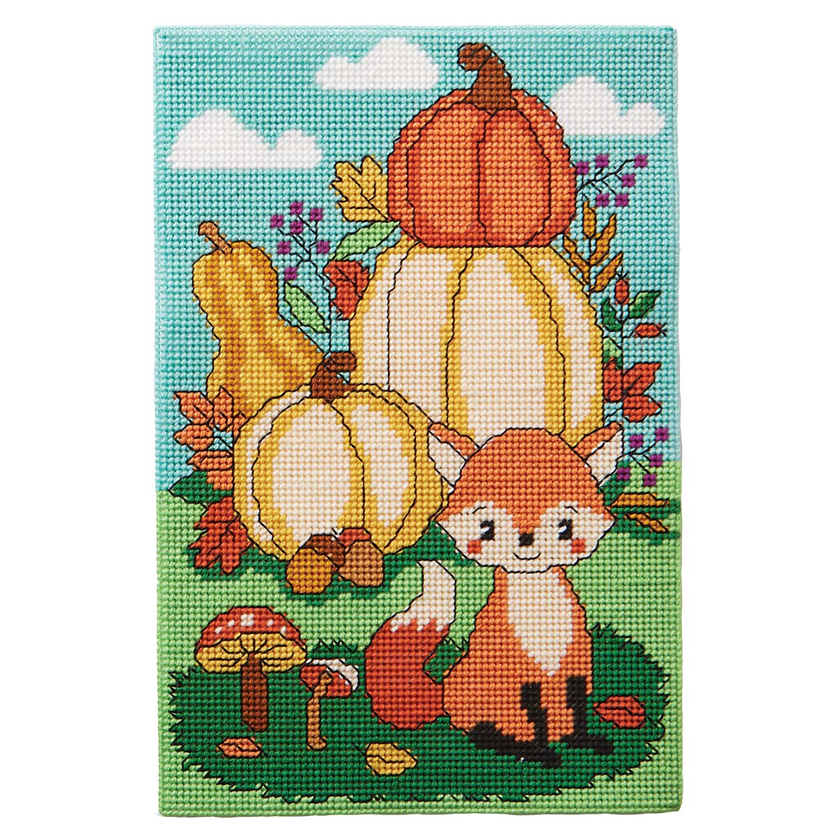 Herrschners  Happy Harvest Wall Hanging Plastic Canvas Kit