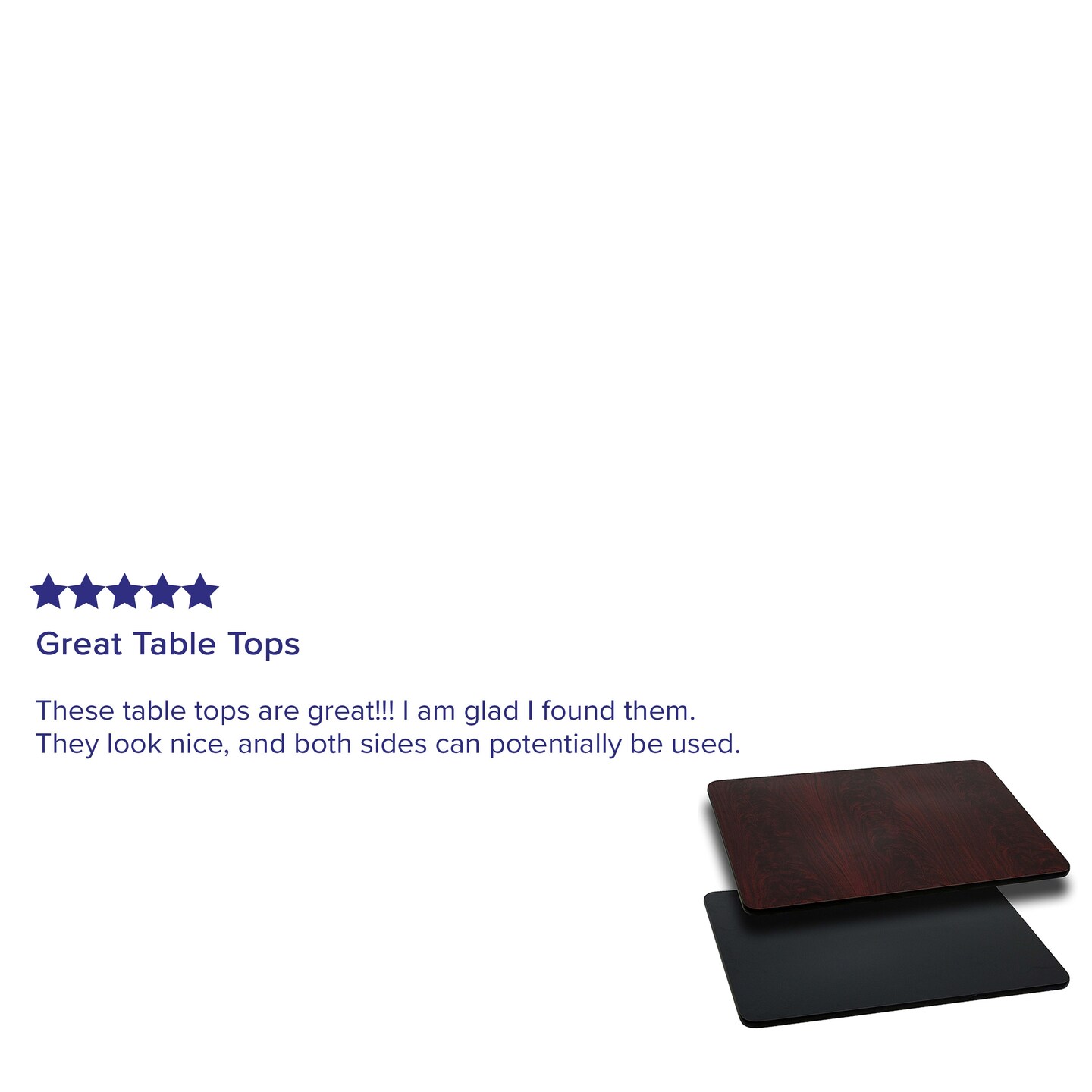 Emma and Oliver 30&#x22;x48&#x22; Rectangular Table Top with Reversible Laminate Top