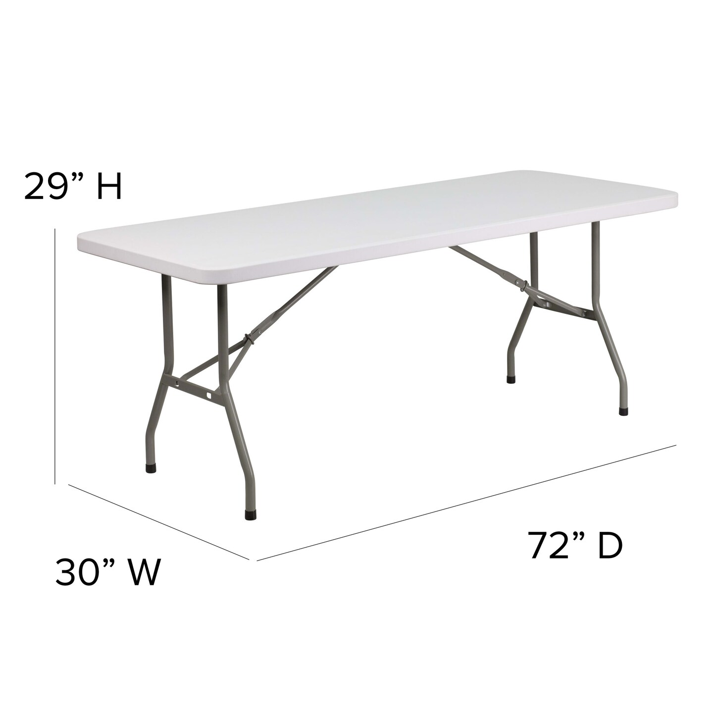 Emma and Oliver 6-Foot Plastic Folding Table