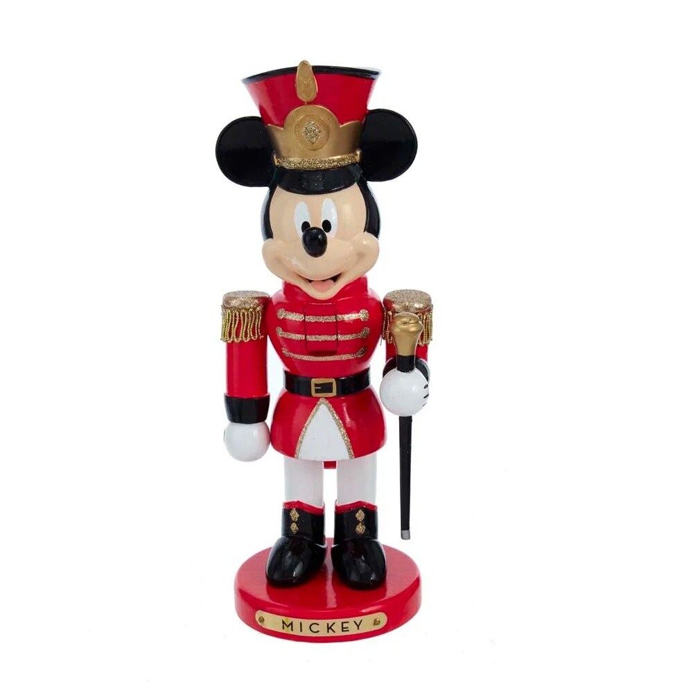 KSA 11.5&#x22; Red and Black Disney Mickey Mouse Marching Band Leader Christmas Nutcracker