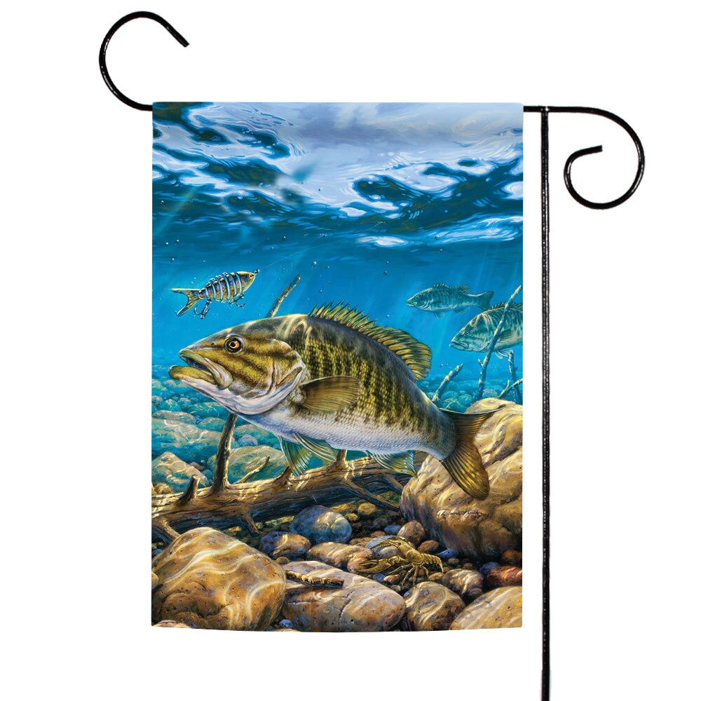 Smallmouth Bass Pond Decorative Fish Flag