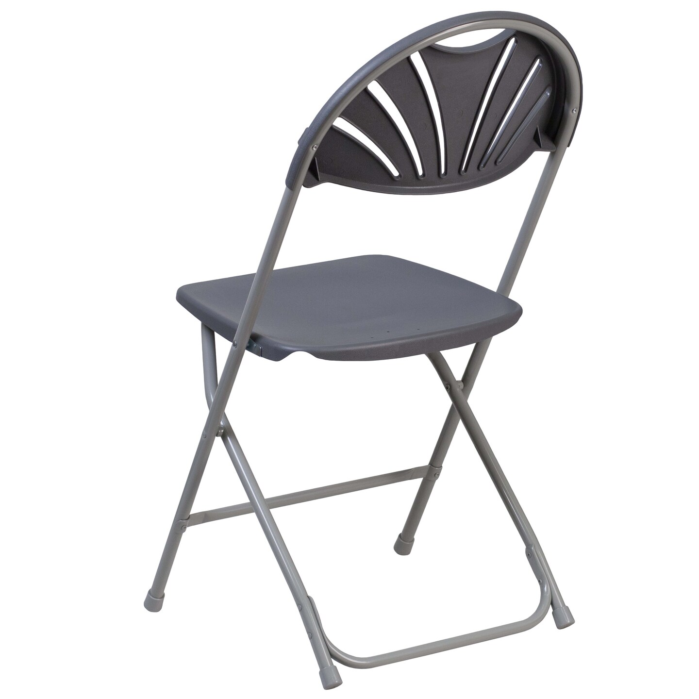 Emma and Oliver 2 Pack Wedding Party Event Fan Back Plastic Folding Chair Home Office