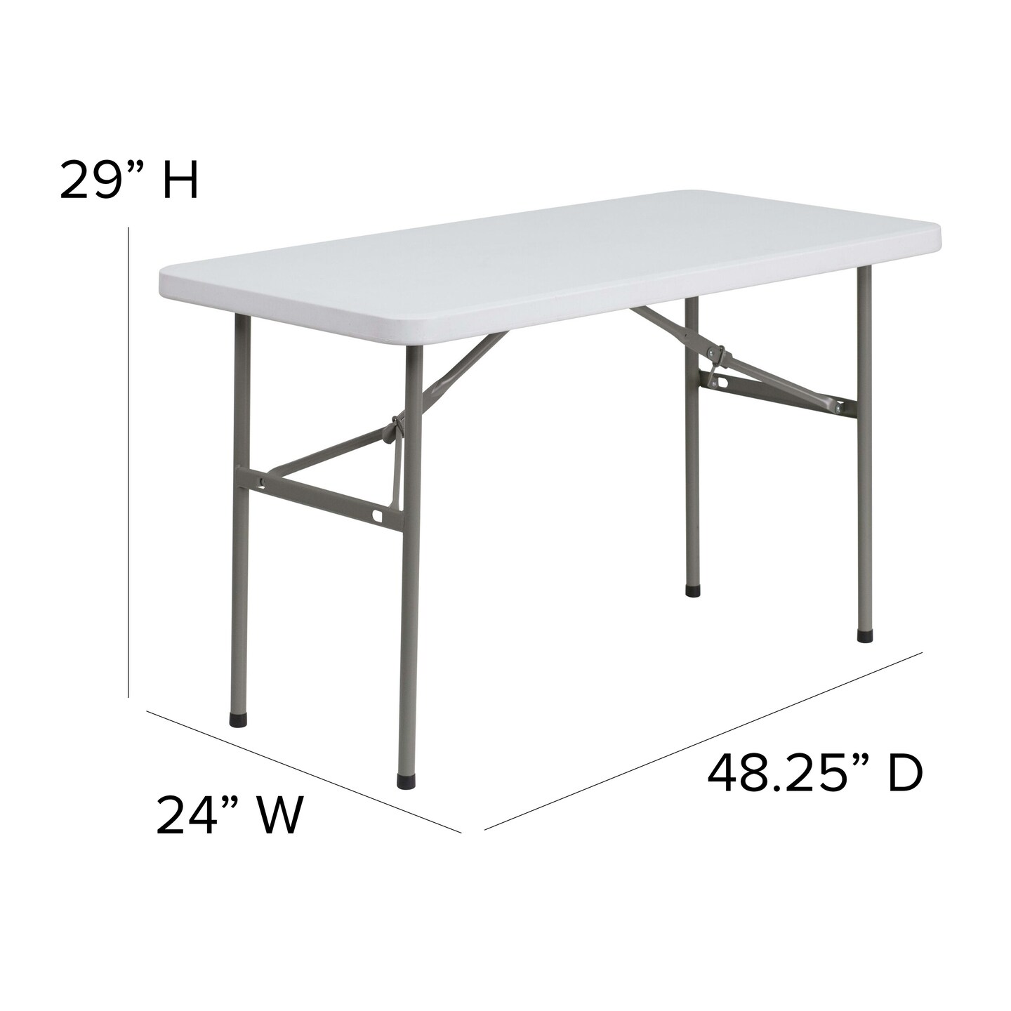 Emma and Oliver 4-Foot Plastic Folding Table