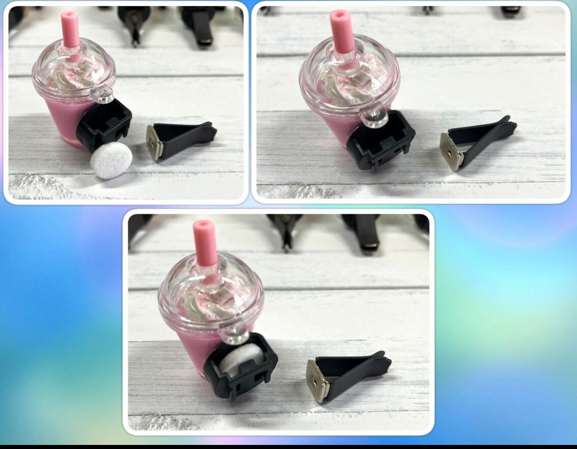 Coffee Cup Keychain Mocha Iced Coffee Frappuccino Pink Drink