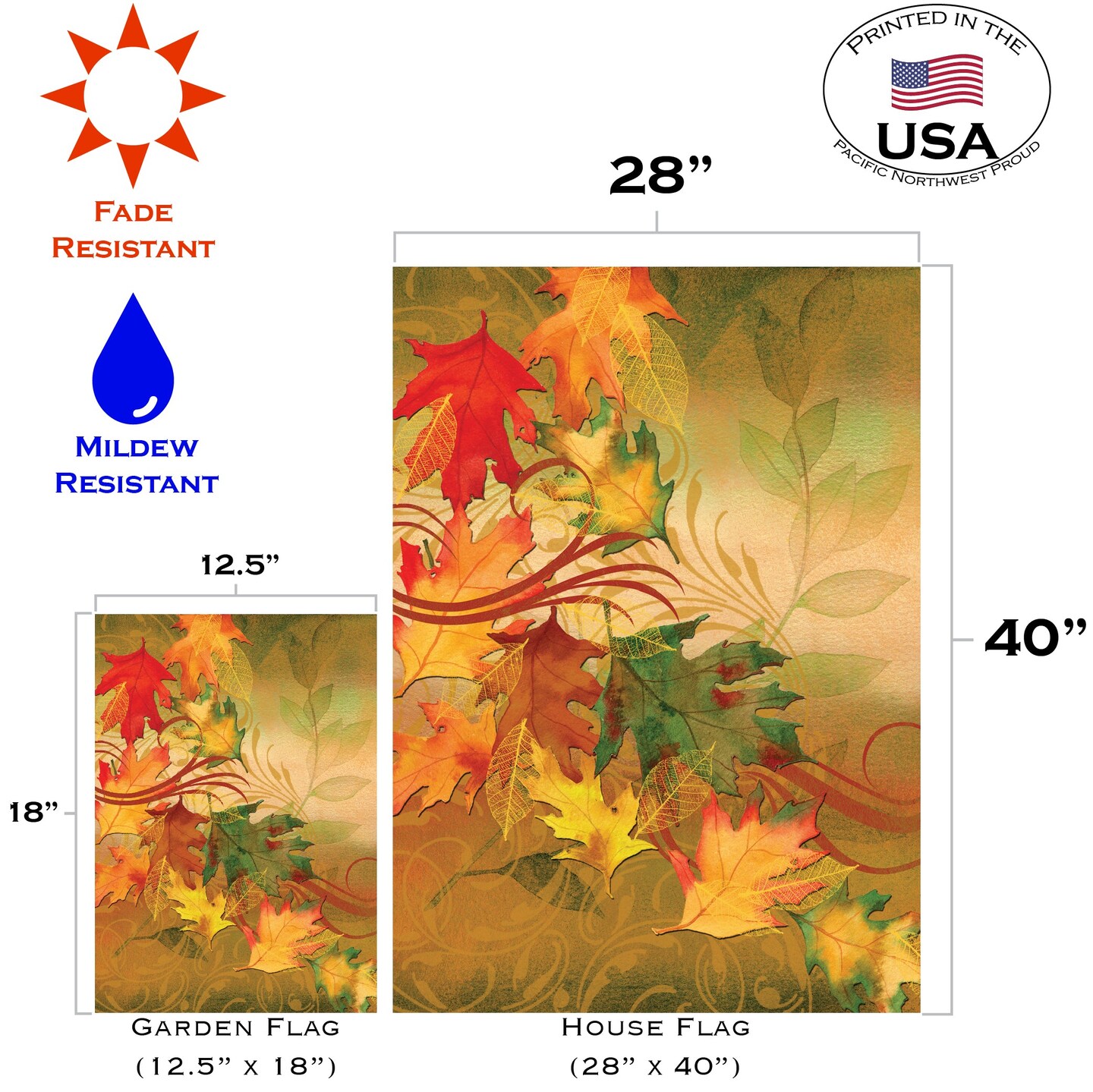 Autumn Aria Decorative Fall Flag