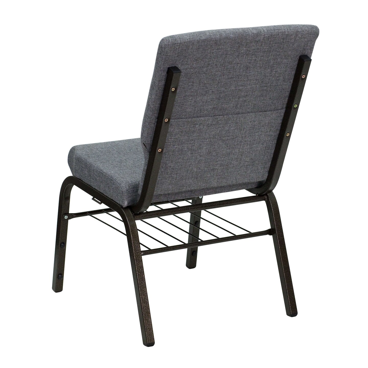 Emma and Oliver 18.5&#x22;W Church/Reception Guest Chair with Book Rack