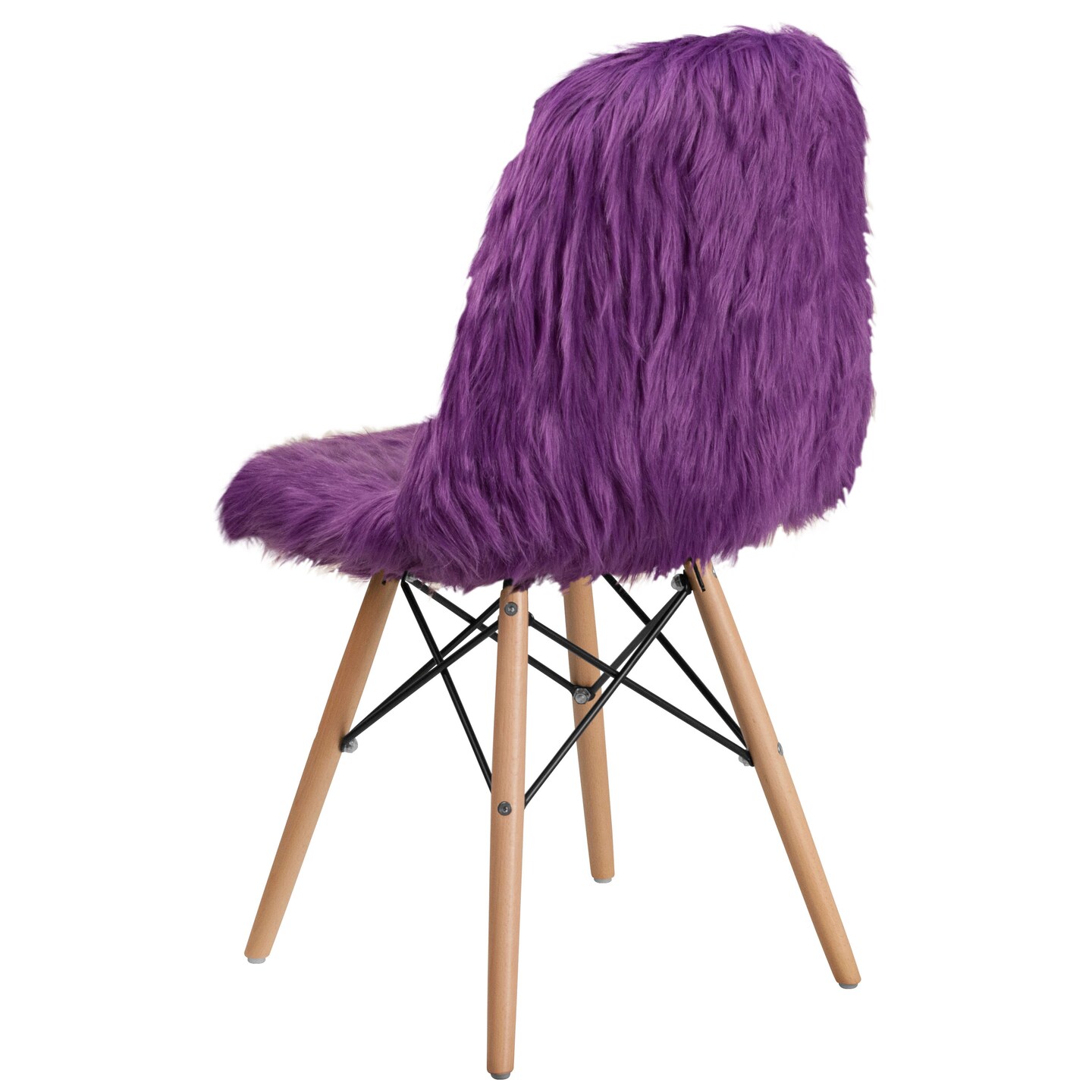 Emma and Oliver Shaggy Dog Fur Accent Chair