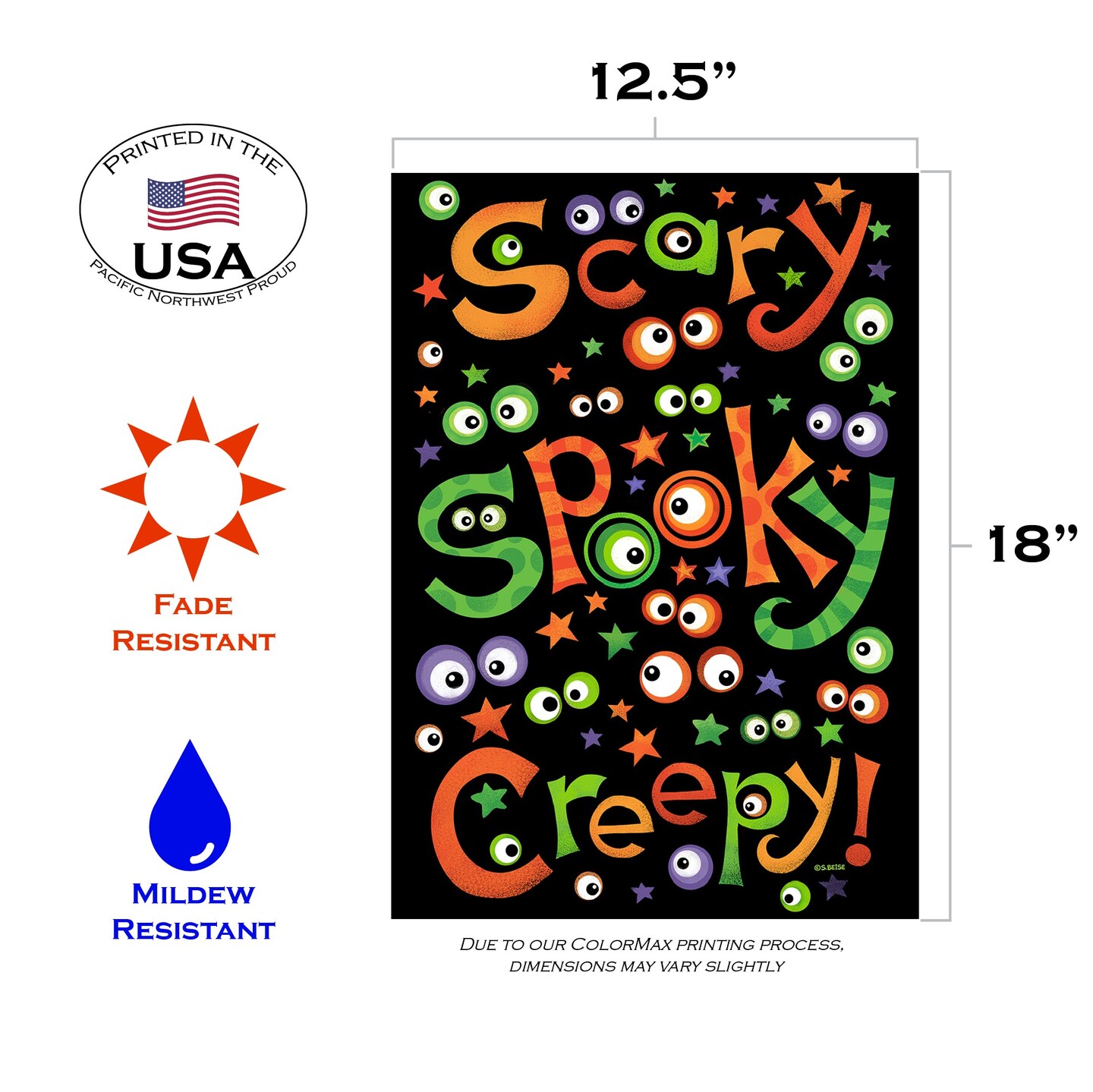 Scary Spooky Creepy Decorative Halloween Flag