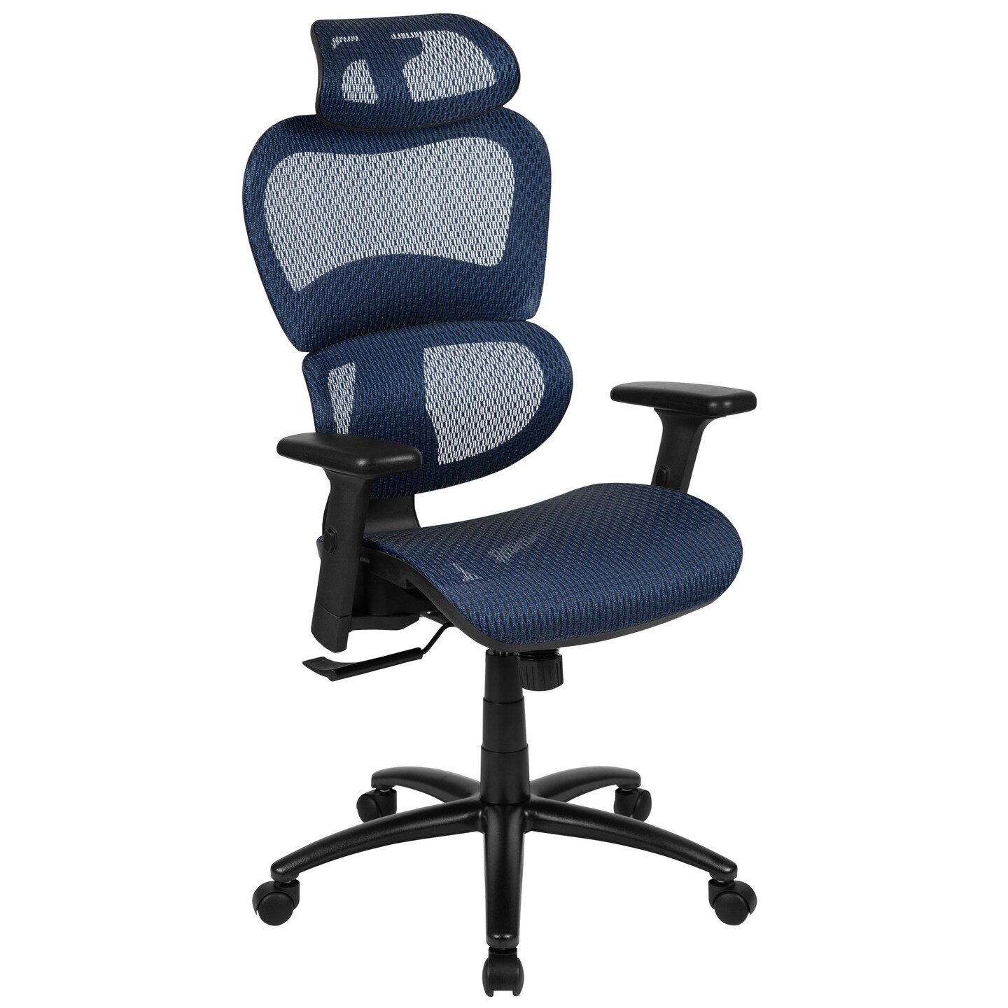 Emma and Oliver Ergonomic Mesh Office Chair-Synchro-Tilt, Headrest, Adjustable Pivot Arms