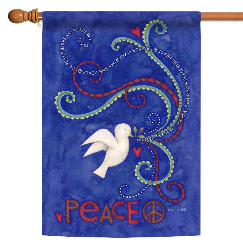 Peace Dove Decorative Bird Flag