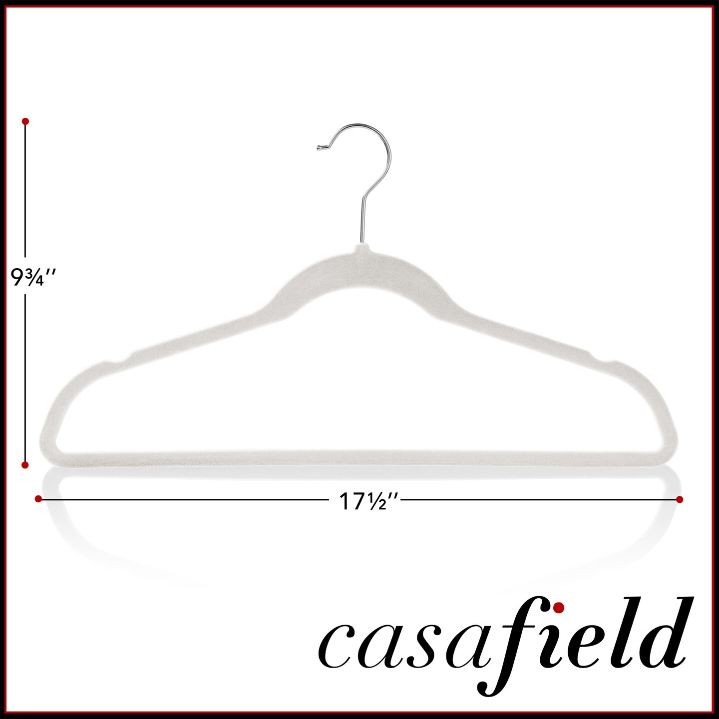 Casafield 100 Velvet Non-Slip Suit Hangers - Space Saving &#x26; Swivel Hook for Dress Clothes, Coats, Pants, Shirts, Skirts
