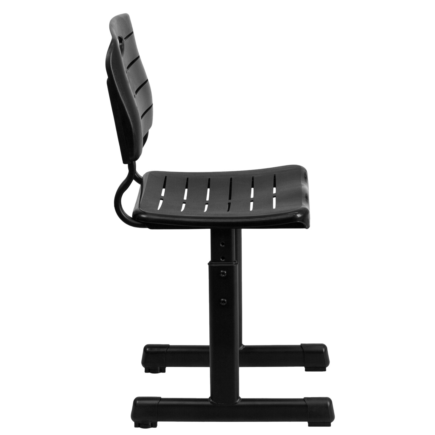 Emma and Oliver Adjustable Height Student Chair with Pedestal Frame