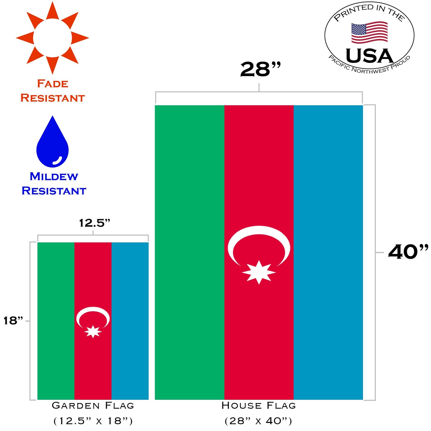 Flag of Azerbaijan Decorative  Flag