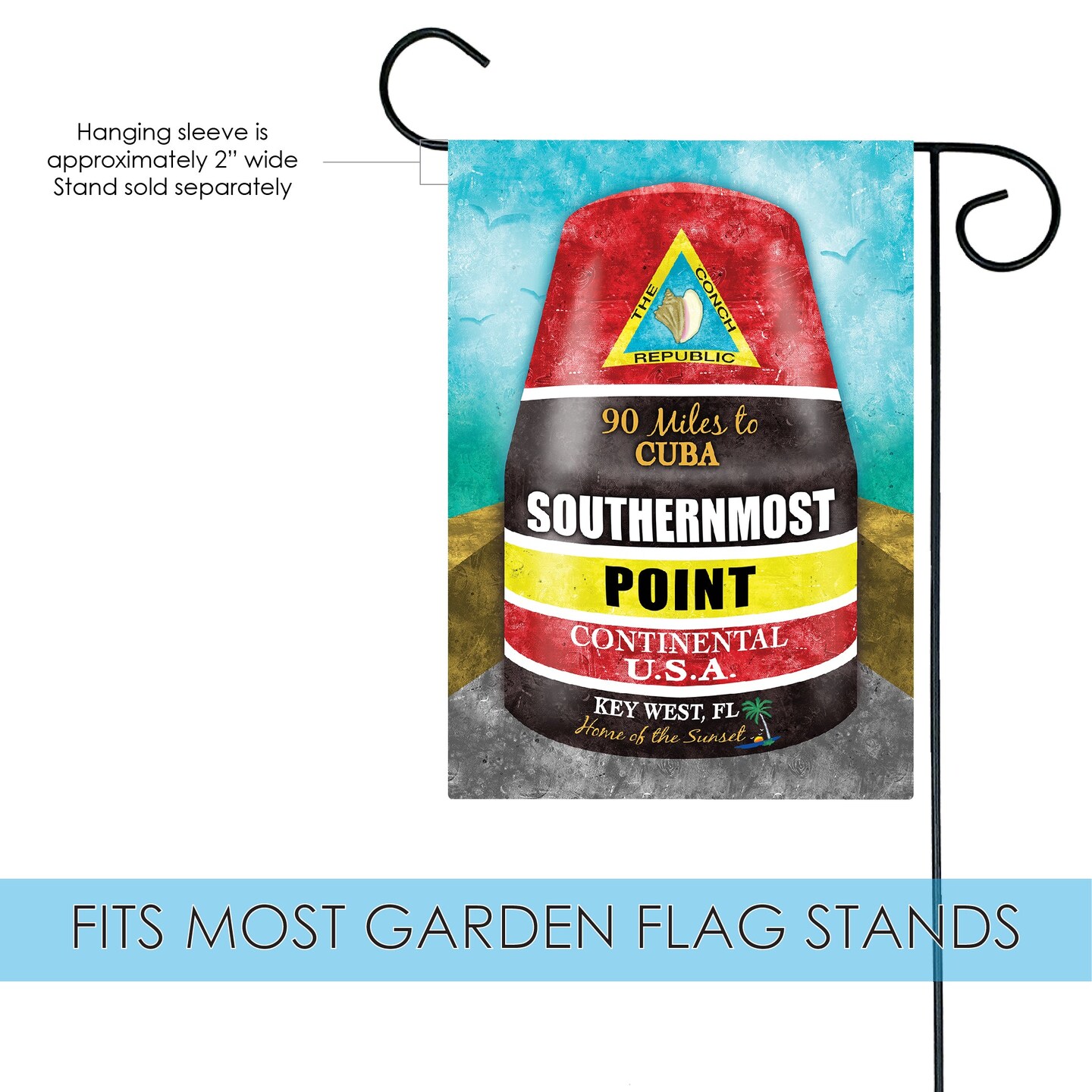 Southernmost Point Buoy Decorative Key West Flag