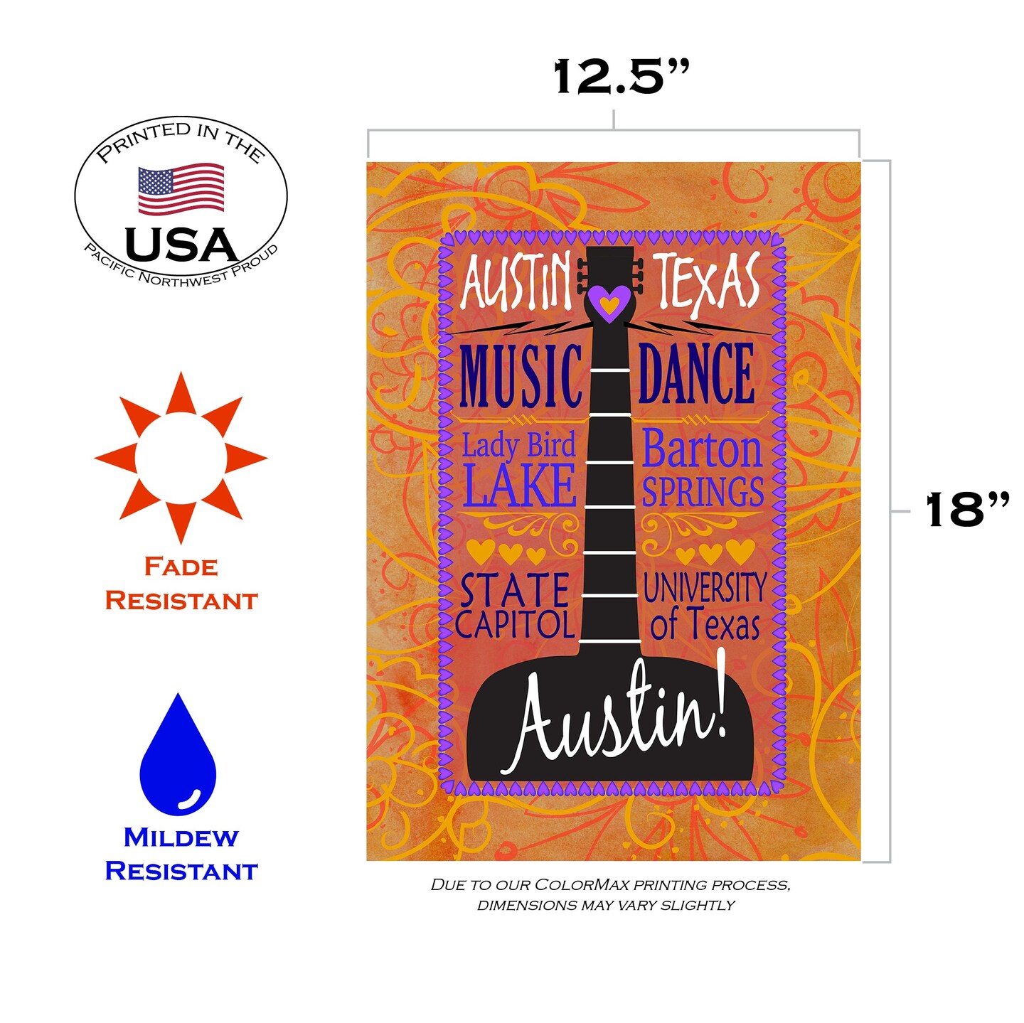 Austin Texas! Decorative Austin Flag