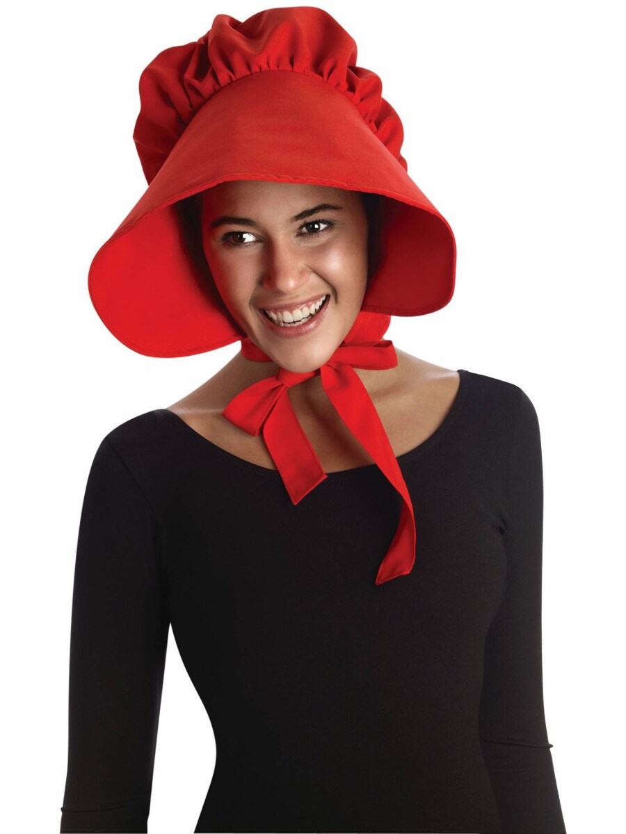 Amish Mennonite Puritan Red Felt Bonnet Costume Hat | Michaels